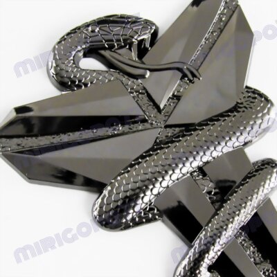 Kobe Bryant Black Mamba Snake Lakers 3D Metal Emblem Badge Decal Sticker x1  Front Grille Front