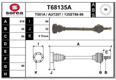 ANTRIEBSWELLE FÜR  AUDI 80 1.8 CC quattro GTE 1.8 S  HA LINKS NEU TOP QUALITÄT