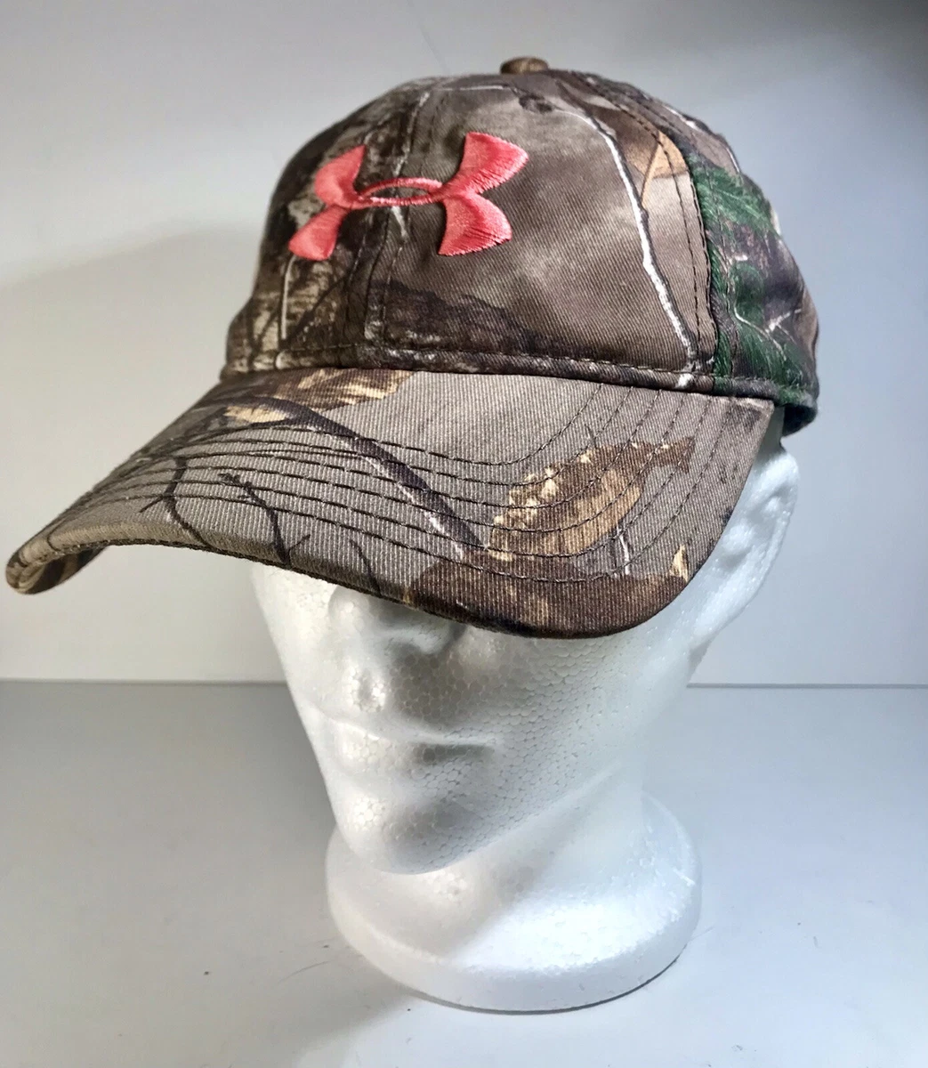 Pink camo sales under armour hat