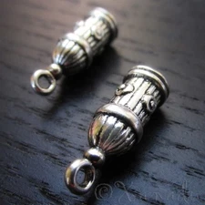 Fire Hydrant Wholesale Antiqued Silver Plated Charms C4840 - 10, 20 Or 50PCs