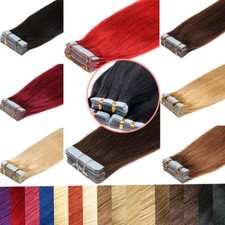 8A Full Head Tape In Remy Human Hair Extensions 12 Tab Free