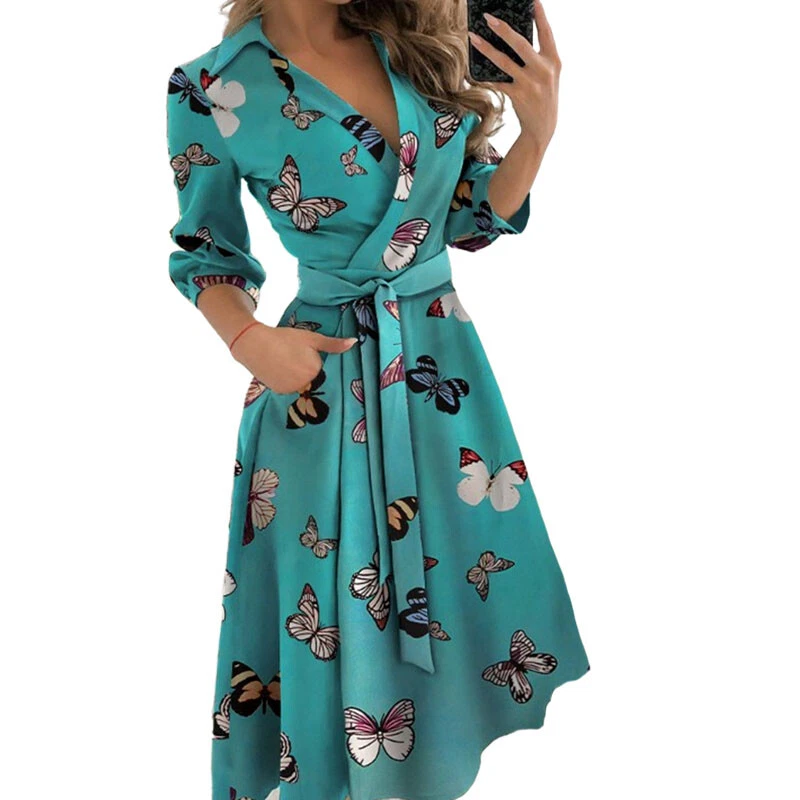 Ladies floral shirt hot sale dress
