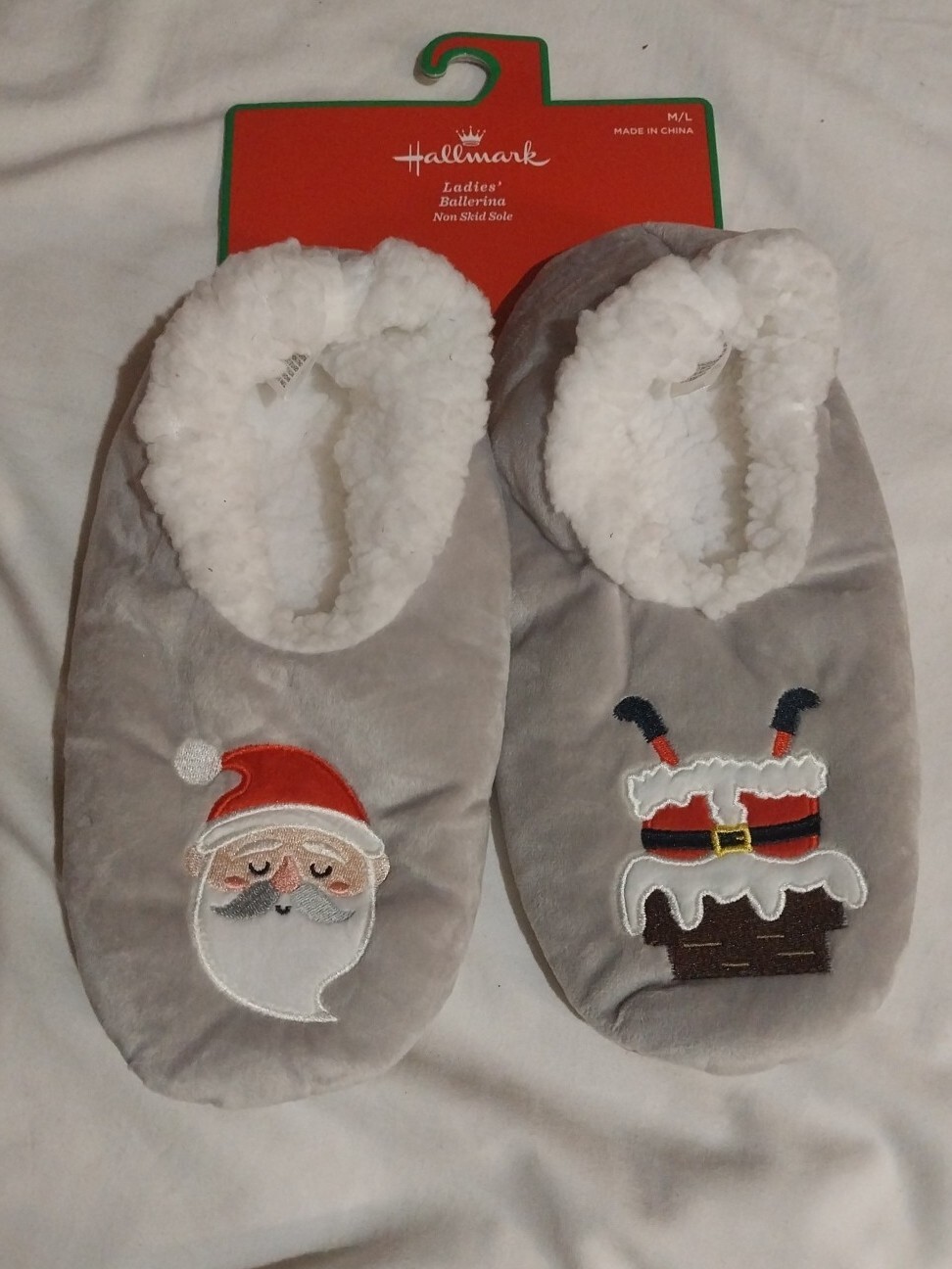 SAOLA Pantofole Babbo Natale Hallmark Donna Suola Antiscipista Donna M L NUOVE