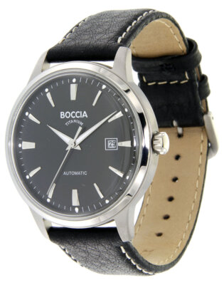 Boccia Titanium Herrenuhr Automatic 3586-02 Titan schwarz Ø41,7mm
