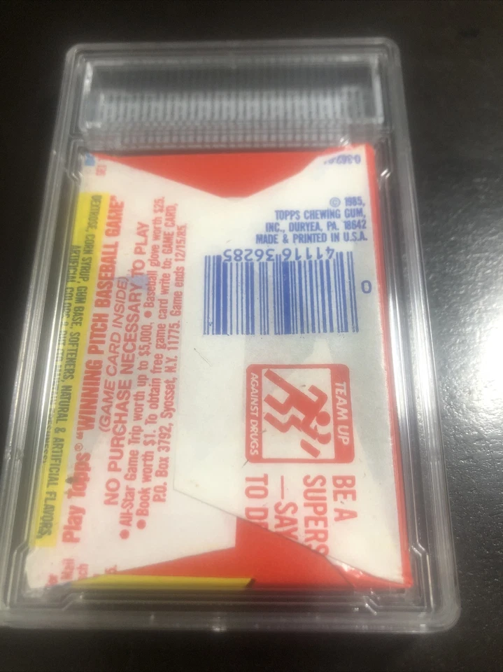 Набор бейсбольных восковых фигурок 1985 Topps сертифицированные подлинные нераспечатанные и инкапсулированные - Изображение 4 из 4