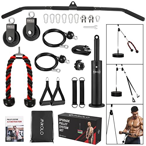 Upgraded Weight Cable Pulley System Gym, LAT and Lift Cable Pulley