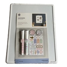 NEW Contempo Magnetic Dry Erase Board 11 x 14 White Frame w/ Markers  Stickers