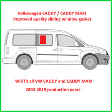 VW CADDY 2K modified sliding window gasket for leaky windows 2003-2019 years