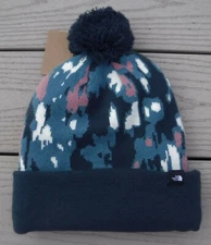 NWT THE NORTH FACE "Ski Tuke" Adult Cuffed Pom Knit Beanie Hat-OSFM Ret@$28  