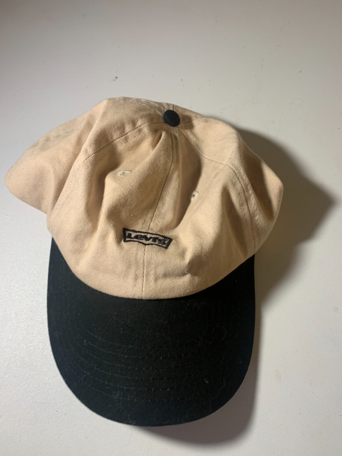 Levi's Hat Cap Snap Back Adjustable Black Tan Pre… - image 1