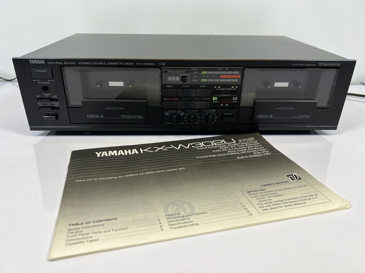 Yamaha KX-W302U Natural Sound Stereo Double Cassette Deck