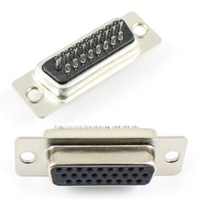50Pcs HD D-SUB 26 Pin Female Solder Type Straight Adapter Connector 3 Rows DB26F