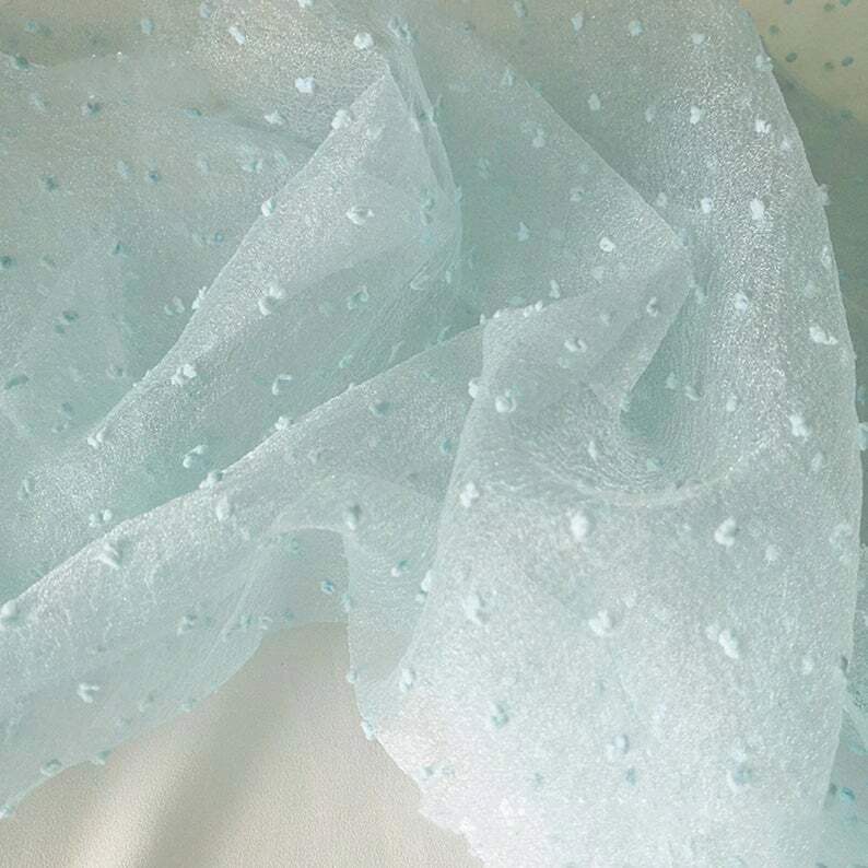 1Y Polka Dot Glimmer Organza Mesh Lace Fabric DIY TuTu Dress Wedding Bridal Veil - Image 3 of 4
