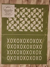 MDC DIY Adhesive Reusable Silkscreen Stencil " Mini Patterns Hearts "