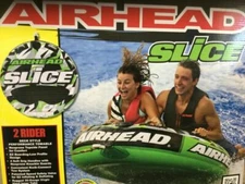 Airhead Slice 2-Person Towable Boat Tube Float Heavy-Duty Nylon, Green Camo