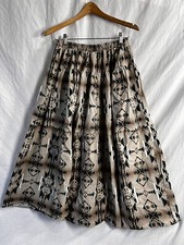 Vintage Homemade Western Maxi Skirt Southwest Aztec Tiered Dancing Boho Cowgirl