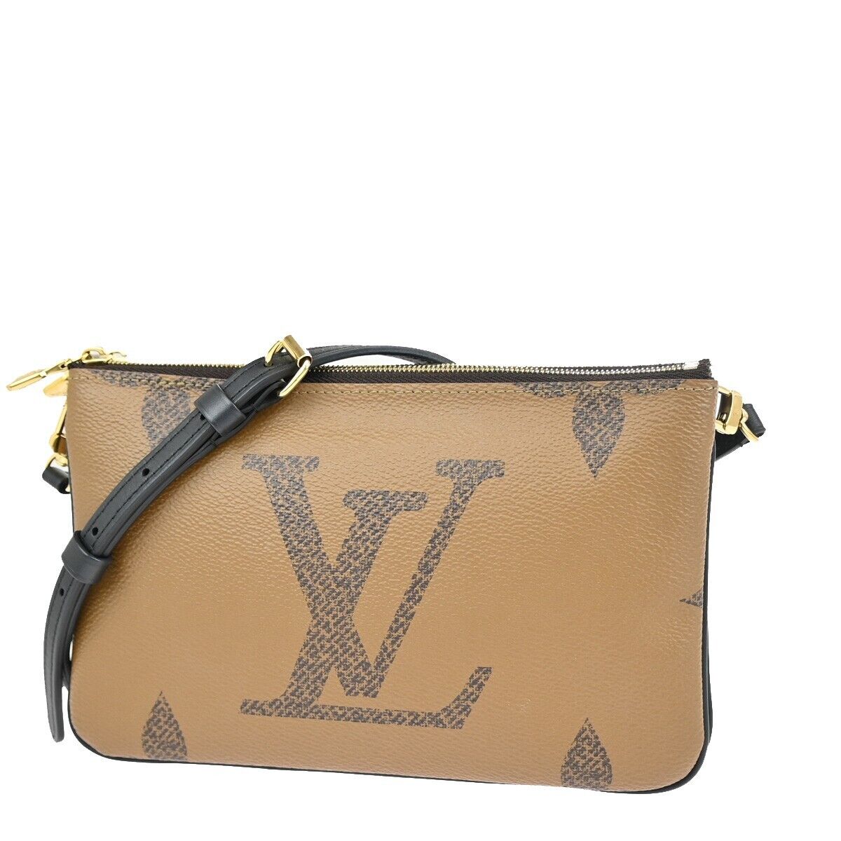 LOUIS VUITTON Pochette Double Zip Shoulder Bag Monogram LOUIS VUITTON Pochette Double Zip Shoulder Bag Monogram
