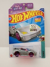 2022 Hot Wheels BARBIE EXTRA Factory Sealed Sticker Silver Tooned Convertible