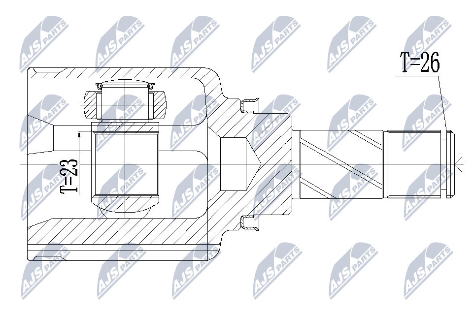 NPW-RE-121 NTY Joint Kit, drive shaft for DACIA