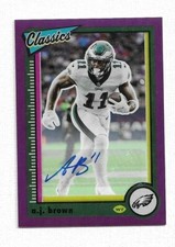 AJ BROWN 2022 PANINI CLASSICS PURPLE TIMELESS TRIBUTE  SP AUTO CARD #7/10