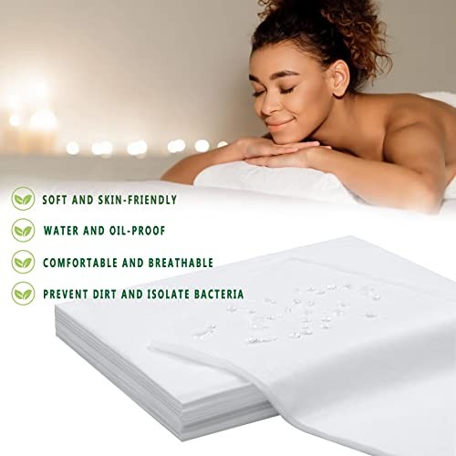 Disposable Bed Sheets 100 Pcs 31" x 71" Massage Table Sheets Non Woven Fabric - Picture 3 of 7