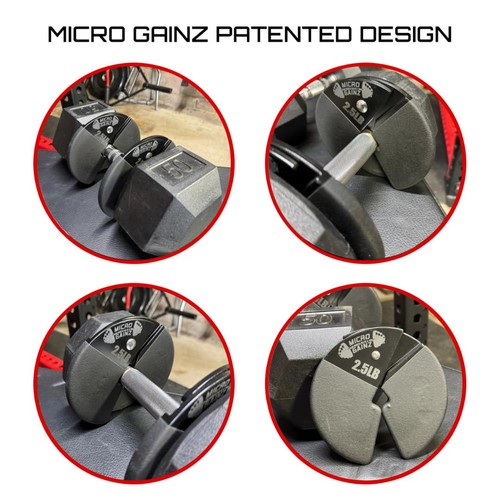 Micro Gainz Dumbbell Fractional 2.5 lb Weight Plate, Ideal Black Dip Coated  - 第 5/6 張圖片