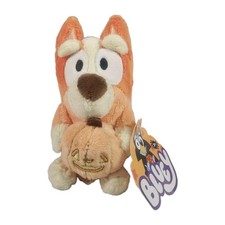 Bluey Bingo Backpack Clip Bingo Holding Jack O Lantern 5" Soft Plush Halloween