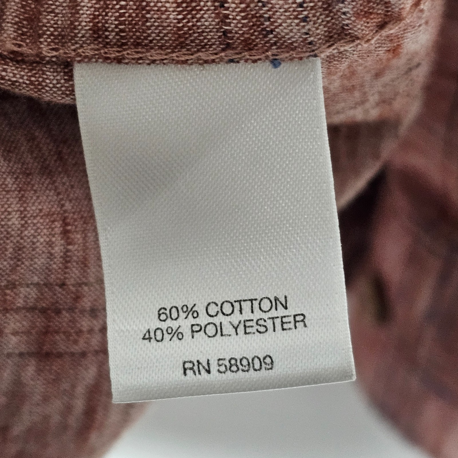 ROWM Plaid Cotton Blend Mens 2XB Big & Tall Long Sleeve Button Shirt