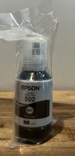 EPSON 502 Ink Bottle Exp 2025  127ml  Black - Genuine Sealed 