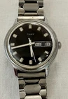Vtg MCM Timex MENS WATCH Mercury Day-Date Black Dial MCM Retro