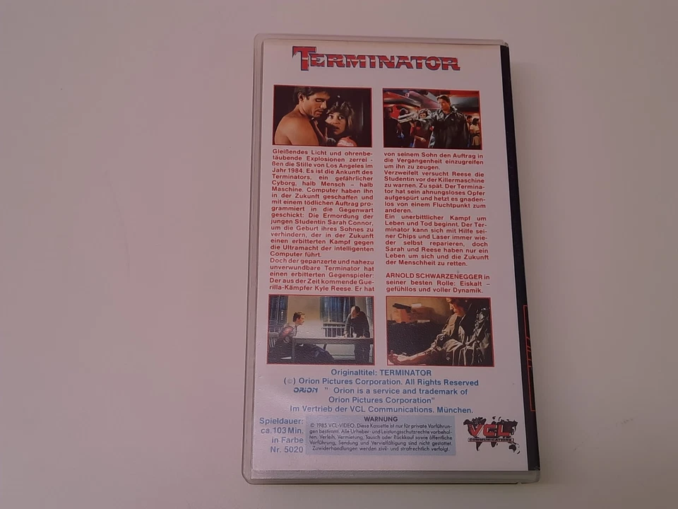 Terminator 1984 VHS German PAL VCL Video Arnold Schwarzenegger James Cameron - Bild 2 von 4