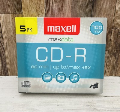 Maxell CD-R Maxdata 80 Min 700mb 5 Pack Blank CDs