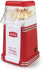 Nostalgia Electrics Coca-Cola Hot-Air Electric Popcorn Maker, 8 Cups, Coke 