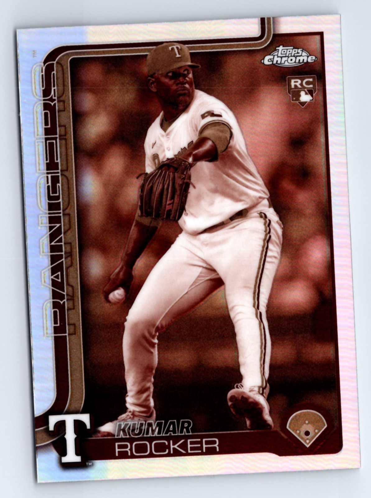 2025 Topps Chrome - Kumar Rocker #73 Sepia Refractor (RC)