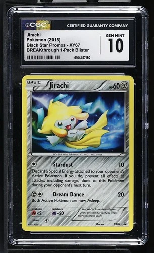 CGC 10 GEM MINT Jirachi XY67 Black Star Promo Holo Pokemon Card