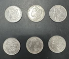 J100 Lot of 6 Morgan U.S Silver Dollar Coins 1878 1878-S 1879-O 1880 1881 1881-O
