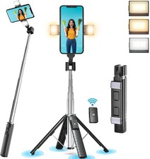41 Selfie Stick Tripod with 2 Rechargeable Fill Light with Bluetooth Remote
