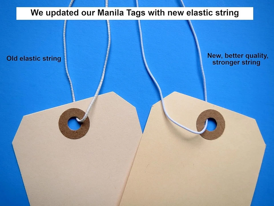 500 Elastic String Manila Shipping Labels, Reinforced Hole - Image 4 of 4
