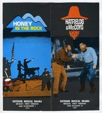 Honey in the Rock & Hatfields & McCoys Brochure 1974 Outdoor Musical Drama