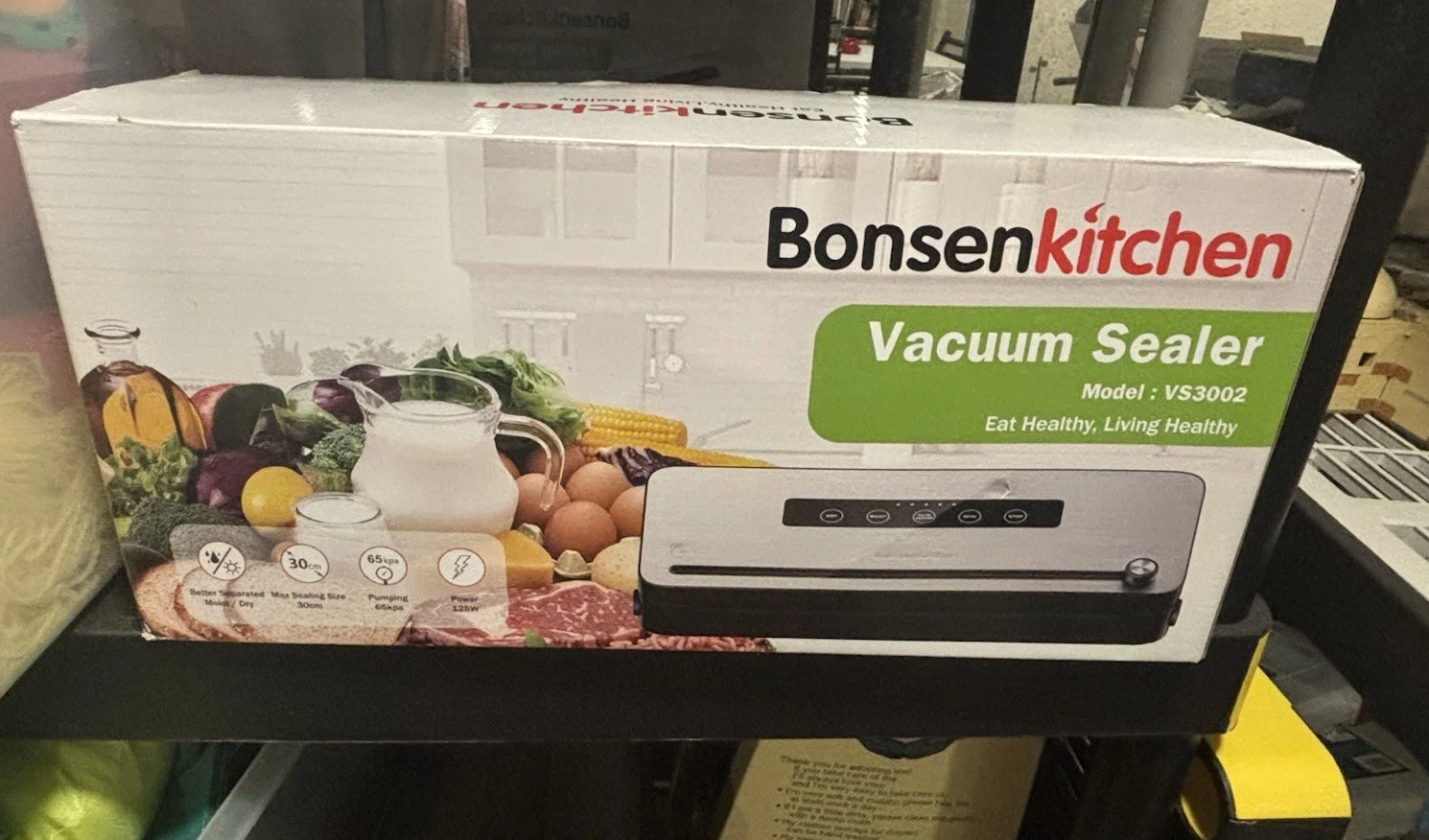 New Bonsenkitchen VS3201 Silver Black Vacuum Sealer Machine Air Sealing System