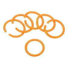 1.8" OD 1.4" ID Loose Leaf Rings Binder Ring Plastic Book O Rings, Orange 25pcs