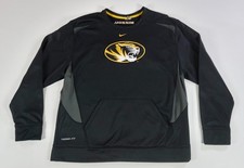 Missouri Tigers Sweatshirt Mens XL Black Nike Therma-Fit Mizzou Pullover Top
