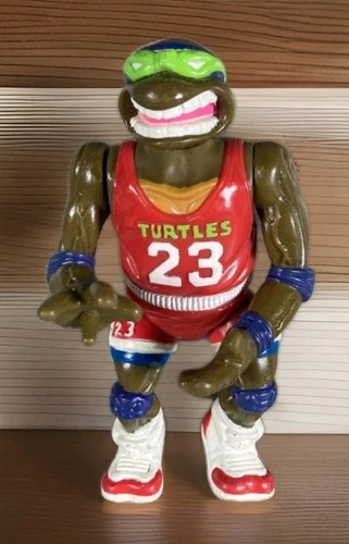 TMNT Slam Dunkin’ Don 1991 Playmates Teenage Mutant Ninja Turtles Figure Vintage