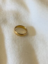 Vintage 22ct Gold Wedding Band Ring 3.5mm wide UK Hallmarked Size O