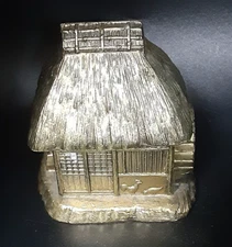 Vintage Cast Metal Asian Watermill Incense Burner Made In Japan