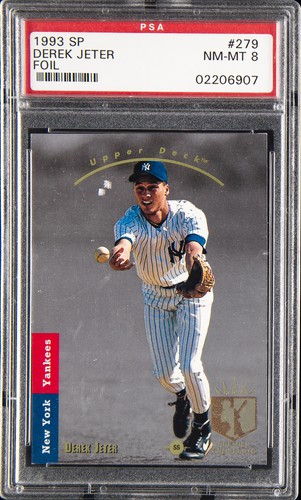 1993 SP FOIL #279 DEREK JETER ROOKIE RC PSA 8
