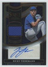 2023 Panini Select Swatches Signatures Ricky Tiedemann Auto Blue Jays #SSS-RT