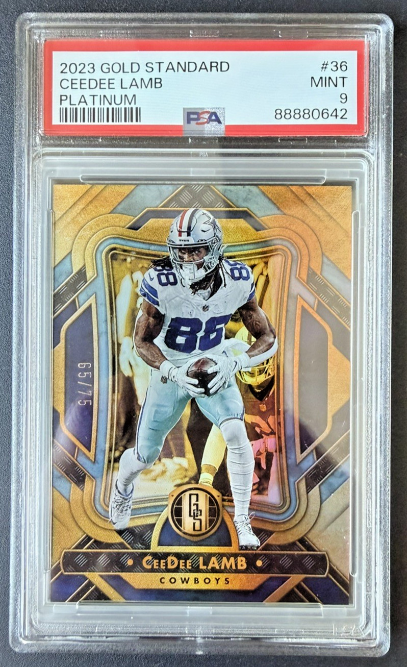 2023 PANINI GOLD STANDARD PLATINUM CEEDEE LAMB #36 /75 PSA 9 MINT