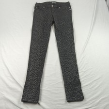 Vintage Tripp NYC Pants Womens 7 30 Black Animal Print Skinny Y2K Stretch