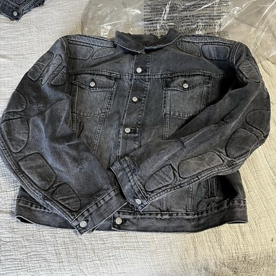 🇺🇸 Yeezy Gap Balenciaga Padded Denim Jacket XL Made in USA Grey